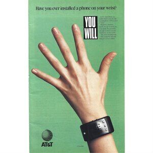 AT&T Installed Phone on Your Wrist 1994 1990s  Vintage Print Ad